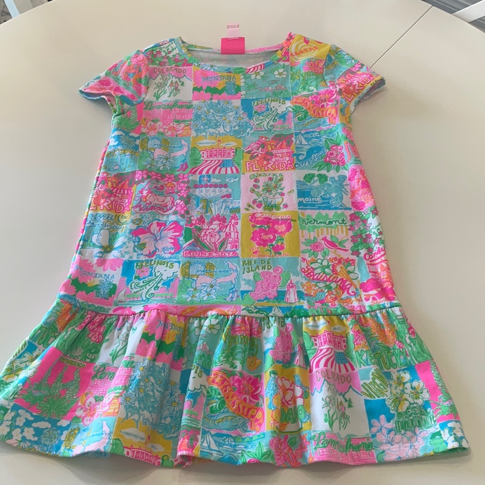 Lilly Pulitzer states dress size large (8/10)